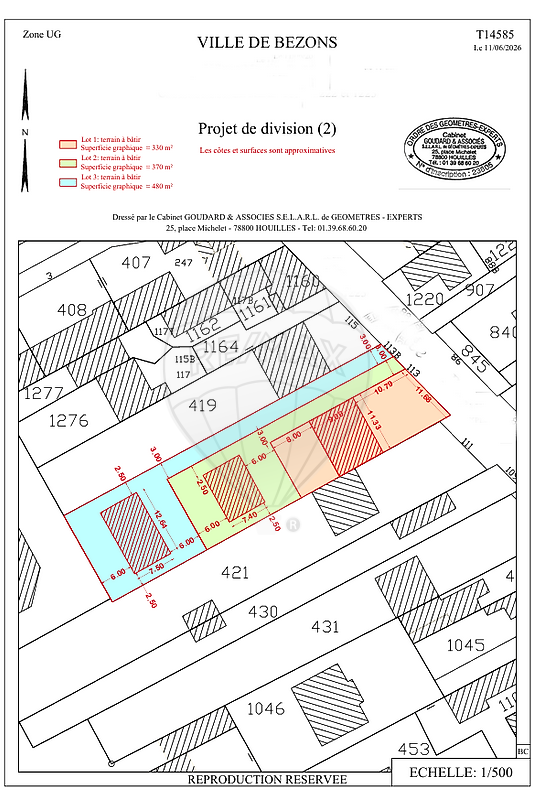 Terrain 480 m² · à Bezons · 250 000 €